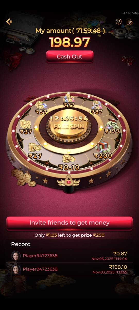 IN7 Game daily spin wheel · IN7 lucky bonus spin